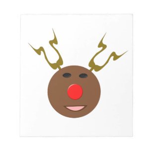 Cyber Christmas Reindeer Notepad Notizblock