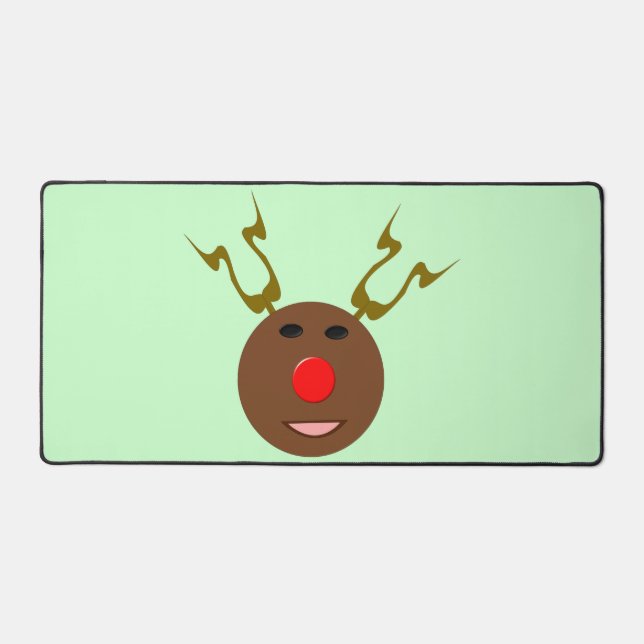 Cyber Christmas Reindeer Schreibtischunterlage (Vorderseite)