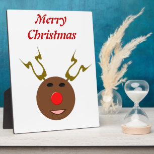 Cyber Christmas Rentier individuell anpassbare Pla Fotoplatte