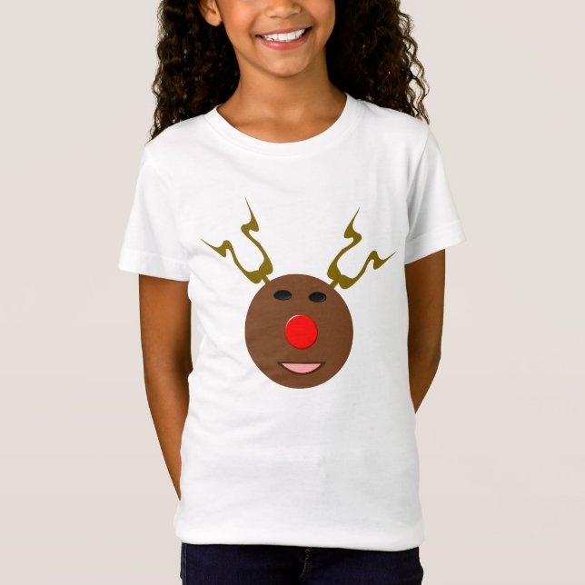 Cyber Christmas Rentier Kids T Shirt (Vorderseite)