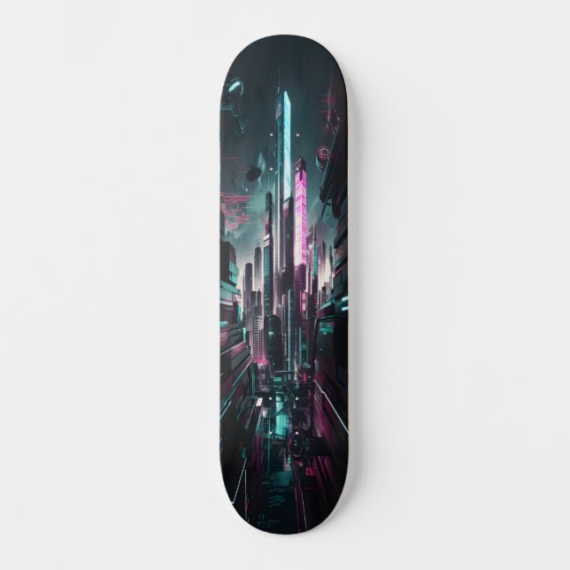 Cyber City Vibes Edition 2 Skateboard (Vorderseite)