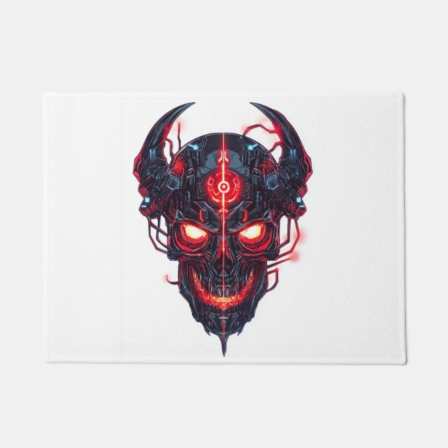 Cyber-Dämon-Schädel Lord Fußmatte (Vorderseite)