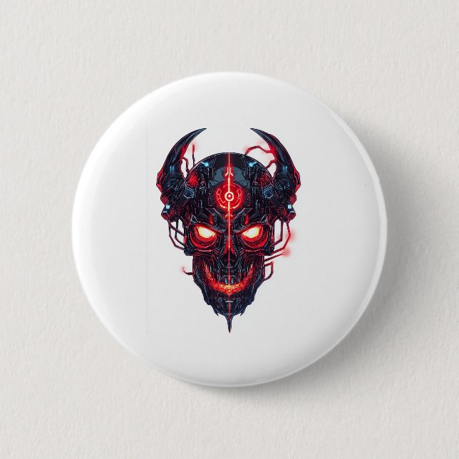 Cyber Demon Skull Lord Button (Vorderseite)