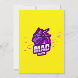 Cyber Dragon Gaming Emblem   Mythisches Logo Einladung