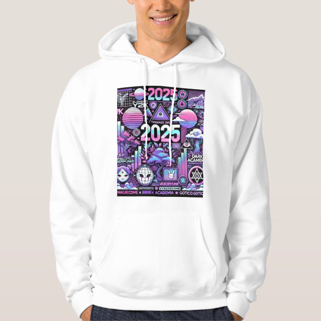 Cyber Dream 2025 - Futuristische ästhetische Hoodi Hoodie (Vorderseite)