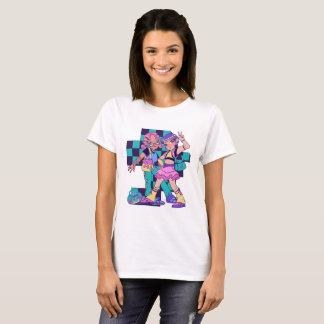 Cyber Duo: Futuristische Mode T-Shirt