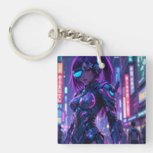 Cyber Edge Warrior moderner Schlüsselanhänger