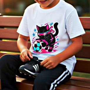 Cyber-Fußball-Katzenliebhaber-Geschenk Futuristisc T-Shirt
