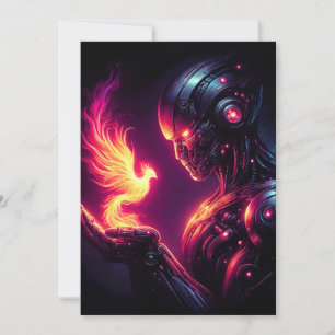 Cyber futuristischer Roboter Phoenix-Feuergeist Ankündigung