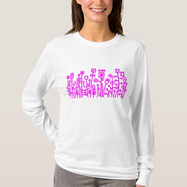 Cyber Garden - Magenta T-Shirt (Vorderseite)