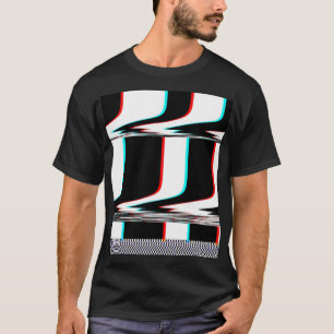 Cyber Glitch Mod Streifen T-Shirt