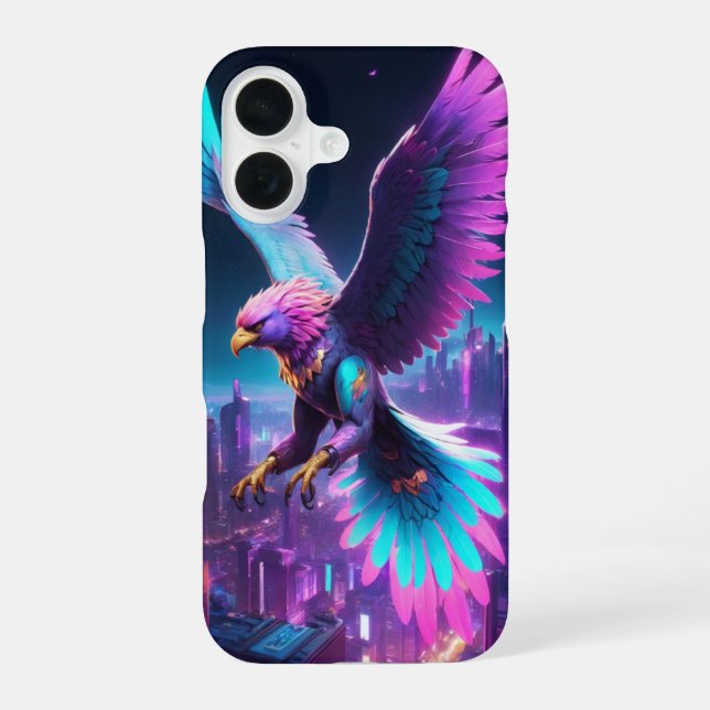 Cyber-Greif iPhone 16 Hülle (Rückseite)