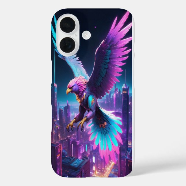 Cyber Griffin iPhone 16 Hülle (Rückseite)