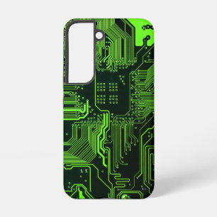 Cyber-Grün-PCB-Schaltkreisplatine-Muster-Kunst Samsung Galaxy Hülle