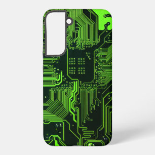 Cyber-Grün-PCB-Schaltplan-Strukturmuster-Kunst Samsung Galaxy Hülle
