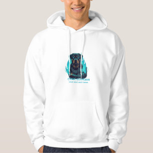 Cyber Guardian Rottweiler Blue Flame - Tech Profi Hoodie