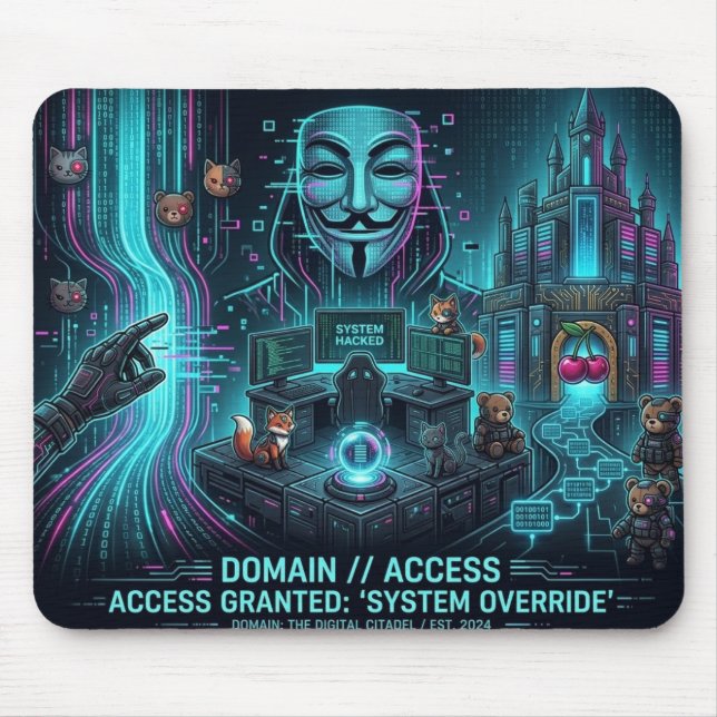Cyber-Hacker-Vibes – Mauspad🖤 Mousepad (Vorne)