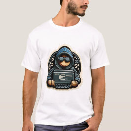 Cyber Hoodie Coder: Futuristic Tech Enthusiast T-S T-Shirt