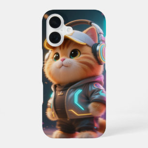 Cyber Kawaii Katzen-Handyhülle iPhone 16 Hülle