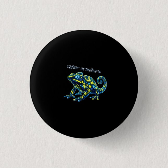 Cyber-Kreatur Button (Vorderseite)