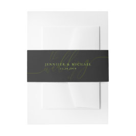 Cyber Lime Jet Black Basic Suite Hochzeit Einladungsbanderole