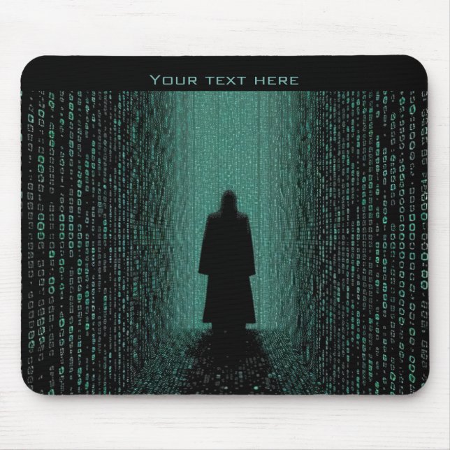 Cyber Matrix Corridor – Digital Realm Mousepad (Vorne)