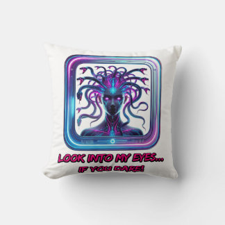 Cyber Medusa Neon - Dekoratives Kissen