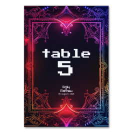 Cyber-Mittelalterliche Fusionshochzeit Tischnummer