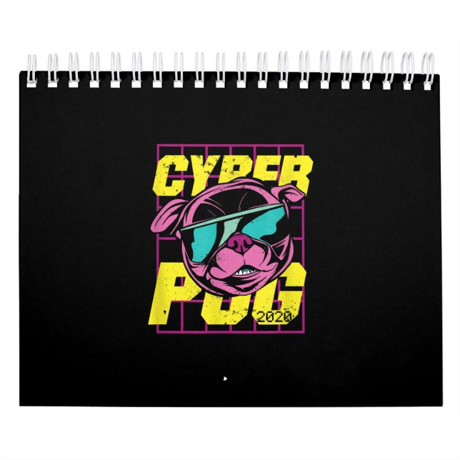 Cyber Mops 2021 Funny Dog Mops Design Kalender (Titelbild)