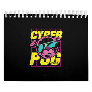 Cyber Mops 2021 Funny Dog Mops Design Kalender