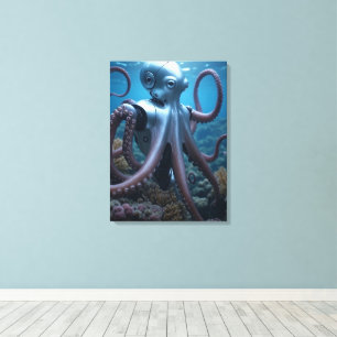 Cyber Octopus Canvas Print Leinwanddruck