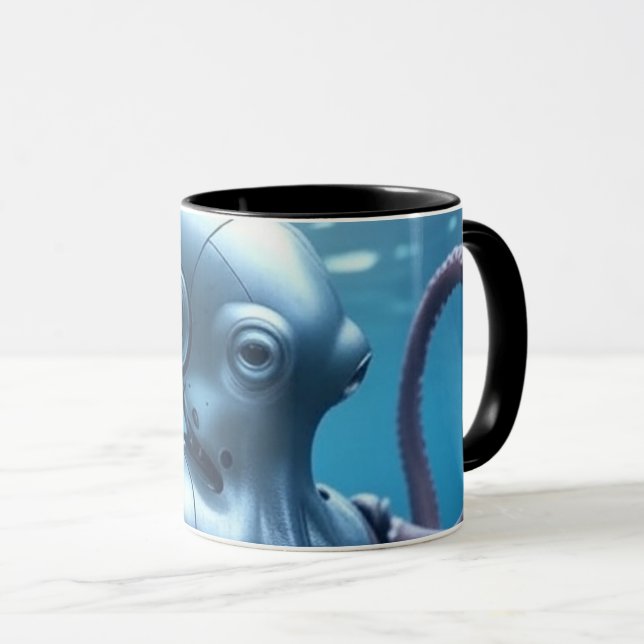 Cyber Octopus combo mug Tasse (VorderseiteRechts)