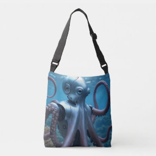 Cyber Octopus Schultercrossbody-Tasche Tragetaschen Mit Langen Trägern