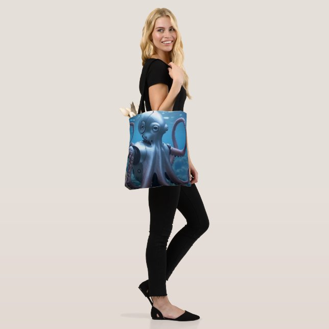 Cyber Octopus shoulder tote bag Tasche (Am Model)