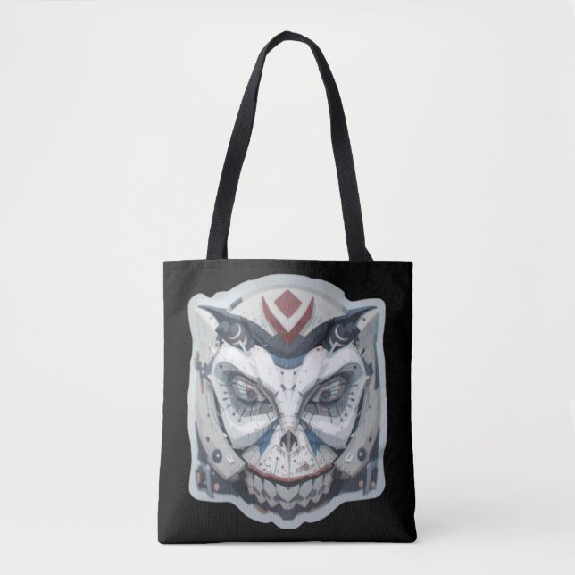 Cyber Oni: Das Mecha-Dämonengesicht Tasche (Vorderseite)