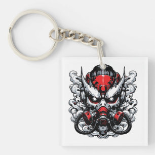 Cyber Oni: Smoke Warrior Maske Schlüsselanhänger
