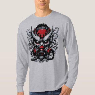 Cyber Oni: Smoke Warrior Maske T-Shirt