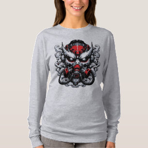 Cyber Oni: Smoke Warrior Maske T-Shirt