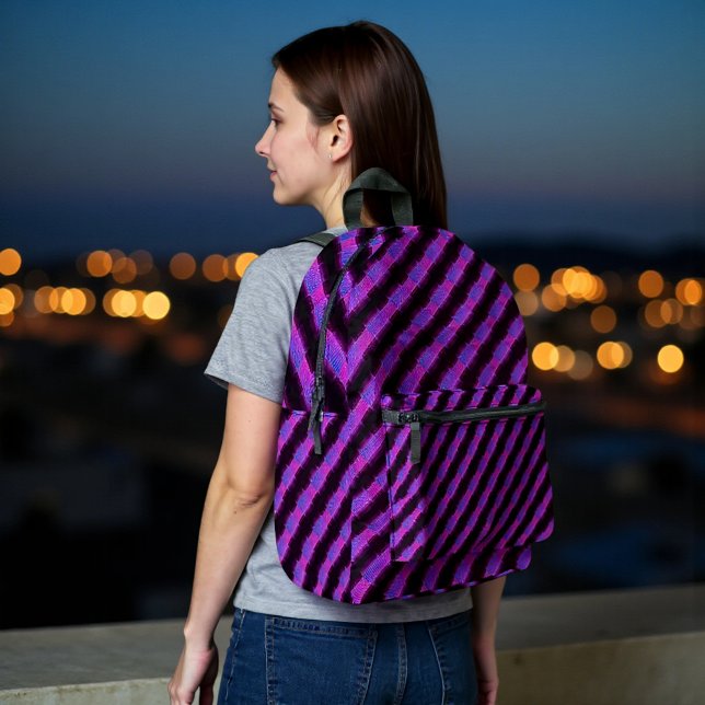 Cyber Plaid Bedruckter Rucksack (Von Creator hochgeladen)