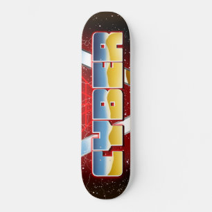 Cyber-Poster der 80er Jahre Skateboard