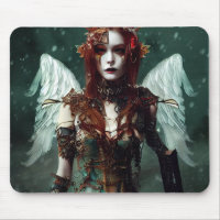 Cyber Punk Angel_Digital Art Mouse Pad