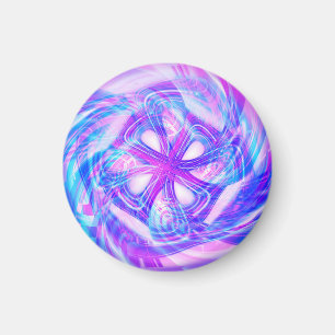 Cyber-Rosa und Blau Magnet