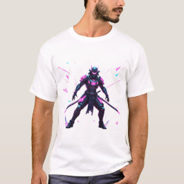 Cyber-Samurai Aurora Warrior T-Shirt