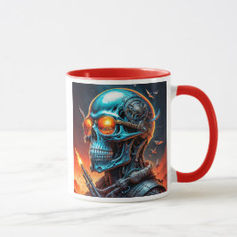 Cyber-Schädel in Fusion. Tasse