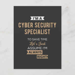 Cyber Security Specialist Postkarte