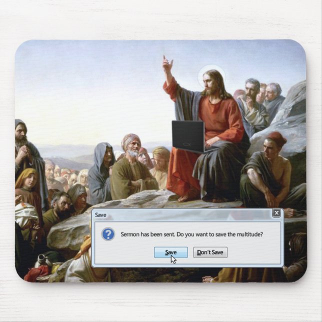 Cyber Sermon Funny Mousepad (Vorne)