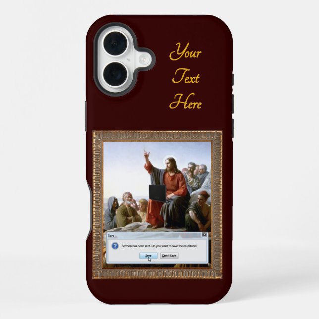 Cyber Sermon Funny Personalisiert iPhone 16 Plus Hülle (Rückseite)