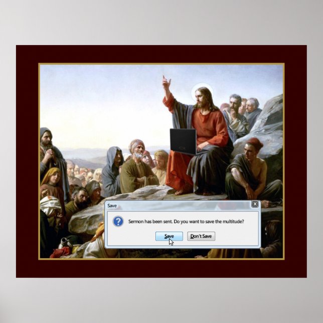 Cyber Sermon Funny Poster (Vorne)