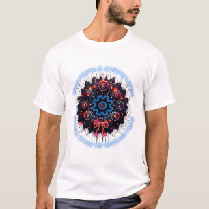 Cyber Shiftmas: Neon Wreaths & Electric Cheer! T-Shirt