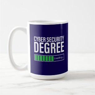 Cyber-Sicherheitsstudium wird geladen, Spezialist Kaffeetasse